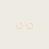 Tiny Hoop Clip On Earrings in Rose Gold