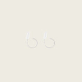 Tiny Hoop Clip On Earrings in Silver