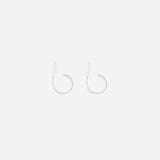 Mini Thin Hoop Clip On Earrings in Silver