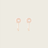 Tiny Hoop Clip On Earrings in Rose Gold