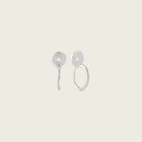 Tiny Hoop Clip On Earrings in Silver