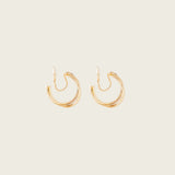 Trinity Hoop Clip On Earrings in Gold