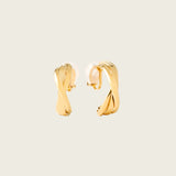 Trinity Hoop Clip On Earrings in Gold