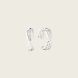 Trinity Hoop Clip On Earrings in Silver