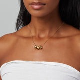 Trio Dangle Necklace in Gold