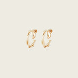 Twist Hoop Clip On Earrings in Gold