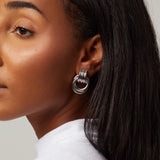 Wren Clip On Earrings in Silver