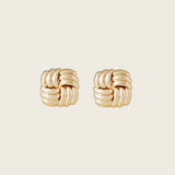 Knot Link Clip On Earrings in Gold