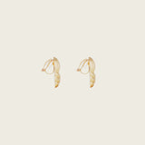 Knot Link Clip On Earrings in Gold