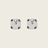 Knot Link Clip On Earrings in Silver