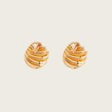 Plume Clip On Earrings in Gold