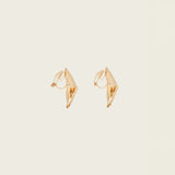 Ribbed Glow Clip On Earrings in Gold