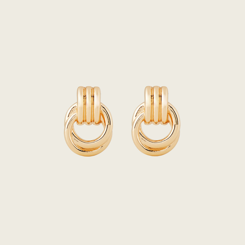 Wren Clip On Earrings in Gold