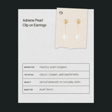 Adriene Pearl Clip On Earrings in Silver
