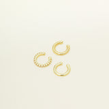 Trio Ear Cuffs Set in Gold