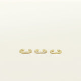 Trio Ear Cuffs Set in Gold