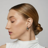 Dome Hoop Clip On Earrings in Silver