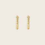 Medium Croissant Hoop Clip On Earrings in Gold