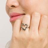 Ai Heart Ring in Silver