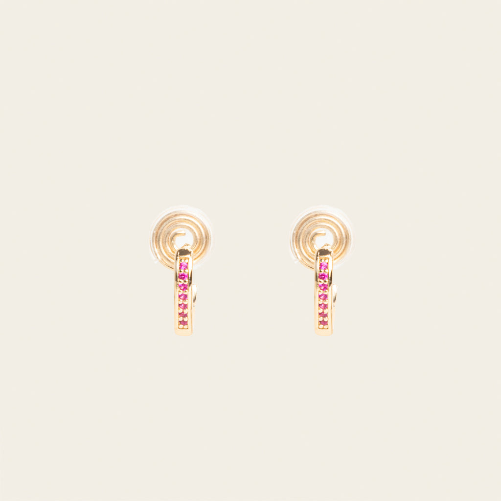 Image of the Alex Clip On Earrings. These versatile earrings offer a comfortable, secure 24-hour hold and adjustable fit for all ear types. Perfect for sensitive or stretched ears, they add a touch of elegance to any look.