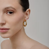Allie Hoop Clip On Earrings in Gold