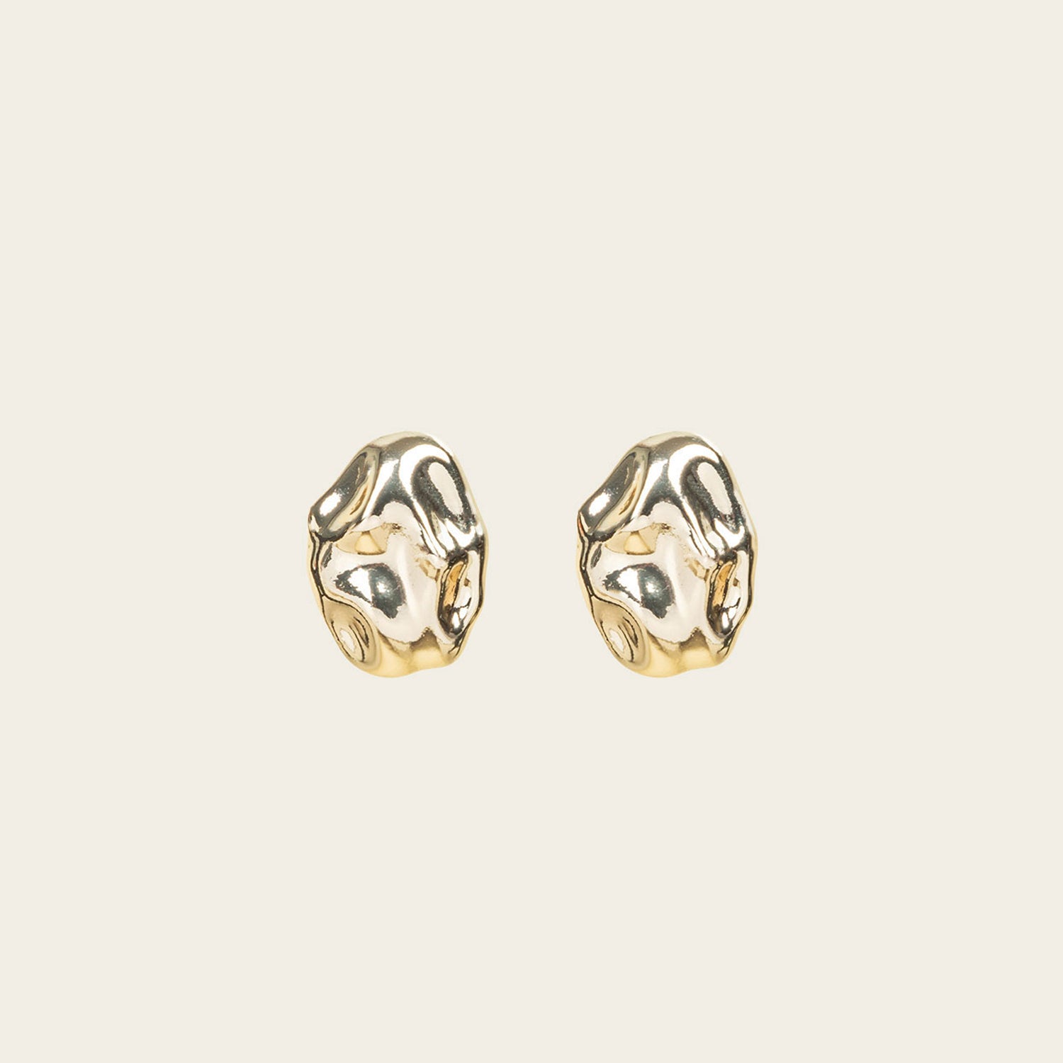 Image of the Amaya Clip On Earrings in Gold feature a secure padded clip-on closure type, making them suitable for all ear types.The average comfortable wear duration is 8-12 hours, and the Copper Alloy construction ensures a reliable and secure hold. The item is sold as one pair; adjustable rubber padding is included.