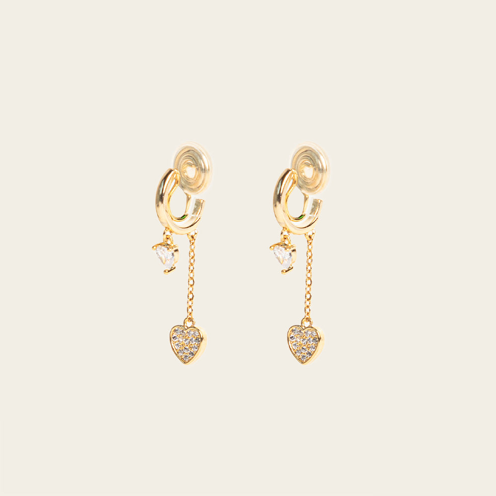 Image of the Aurora Clip on Earrings offer versatility with a Mosquito Coil Clip-On Closure that accommodates different ear types, including Thick, Sensitive, Small, Stretched, and Keloid Prone ears. Its Medium hold strength and adjustable padding provide a comfortable fit for any occasion.