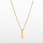 Image of the Bar Pendant Chain is crafted with corrosion-resistant Stainless Steel, making it durable, non-tarnish, and water-resistant.