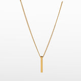Image of the Bar Pendant Chain is crafted with corrosion-resistant Stainless Steel, making it durable, non-tarnish, and water-resistant.