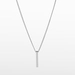 Image of the Bar Pendant Chain is crafted with corrosion-resistant Stainless Steel, making it durable, non-tarnish, and water-resistant.