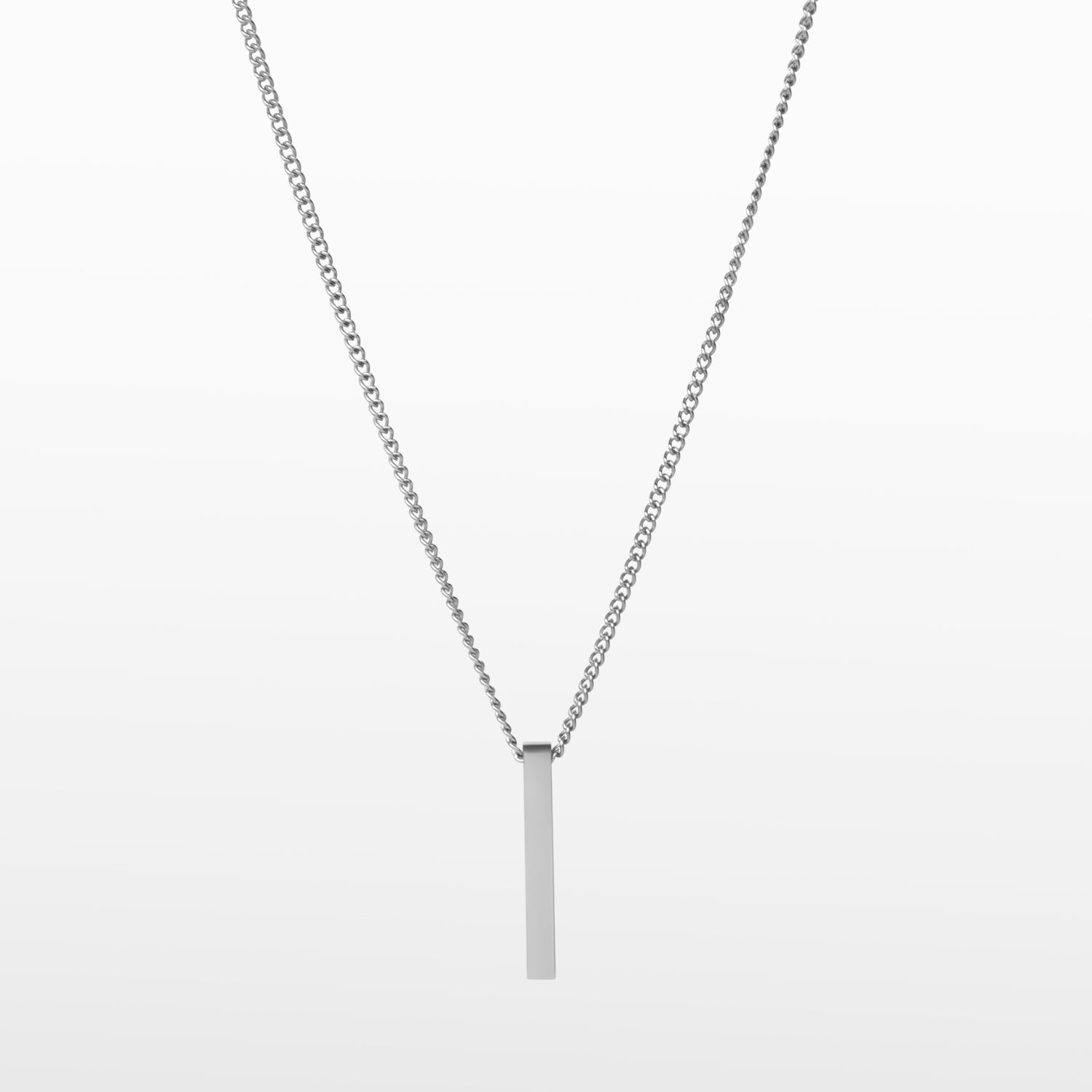 Image of the Bar Pendant Chain is crafted with corrosion-resistant Stainless Steel, making it durable, non-tarnish, and water-resistant.