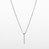 Image of the Bar Pendant Chain is crafted with corrosion-resistant Stainless Steel, making it durable, non-tarnish, and water-resistant.