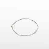 Image of the Box Chain Bracelet in Silver is Stainless Steel, offering a non-tarnish, water-resistant finish.