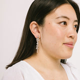 Cascade Chandelier Clip On Earrings in Silver