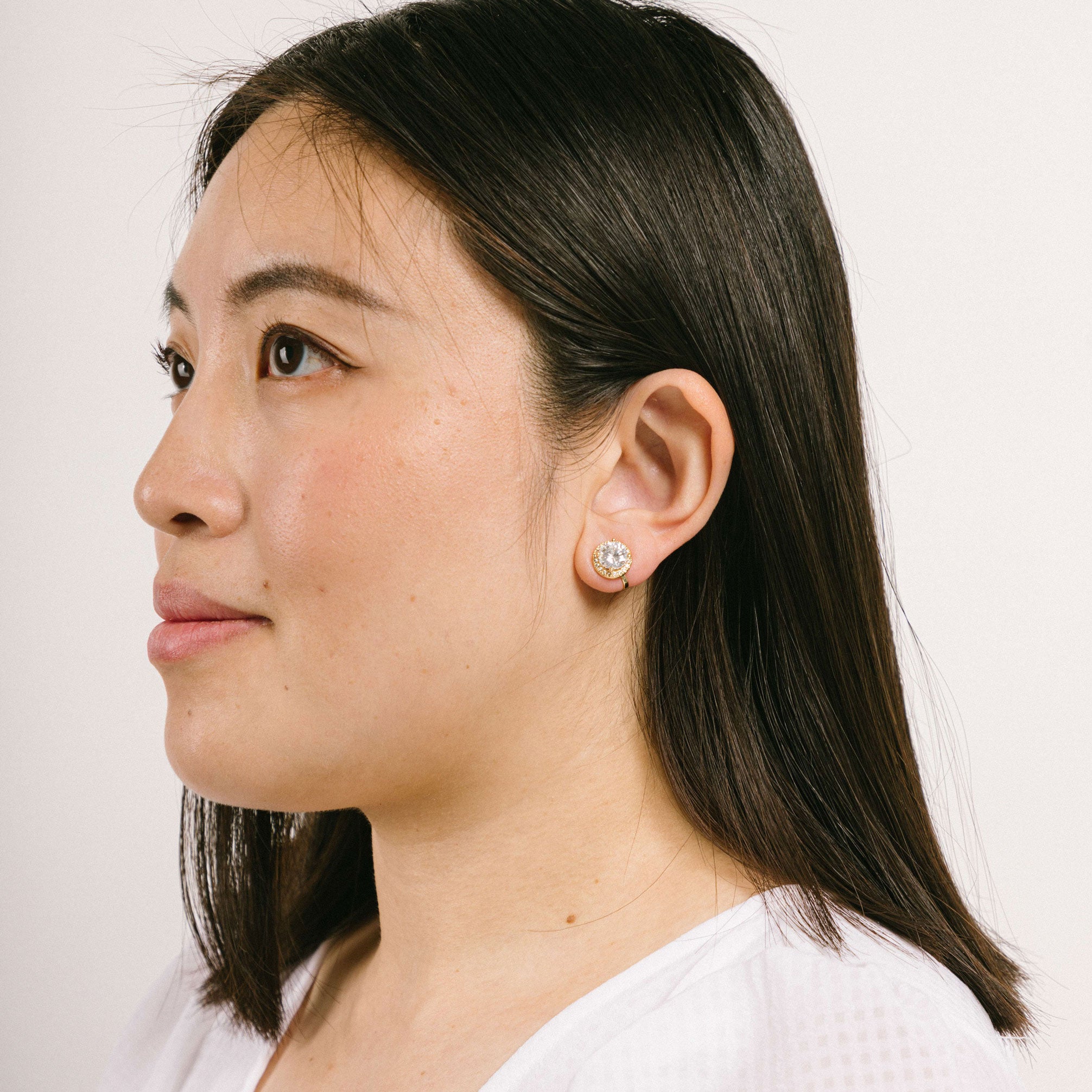 Harper Studs Clip On Earrings in Gold