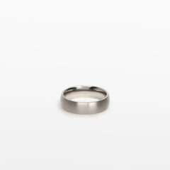 Image of the Brushed Cigar Band Ring is crafted from Titanium, measuring 6mm in width.