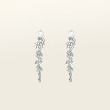 Image of the Cascade Chandelier Clip On Earrings, effortless elegance is yours with these Clip-On Hoop Earrings. Crafted from a luxurious combination of Silver tone copper alloy and Cubic Zirconia, these stylish earrings provide secure closure with their removable rubber padding. Lead/Nickel/Cadmium free, these glamorous earrings are the perfect addition to any ensemble.