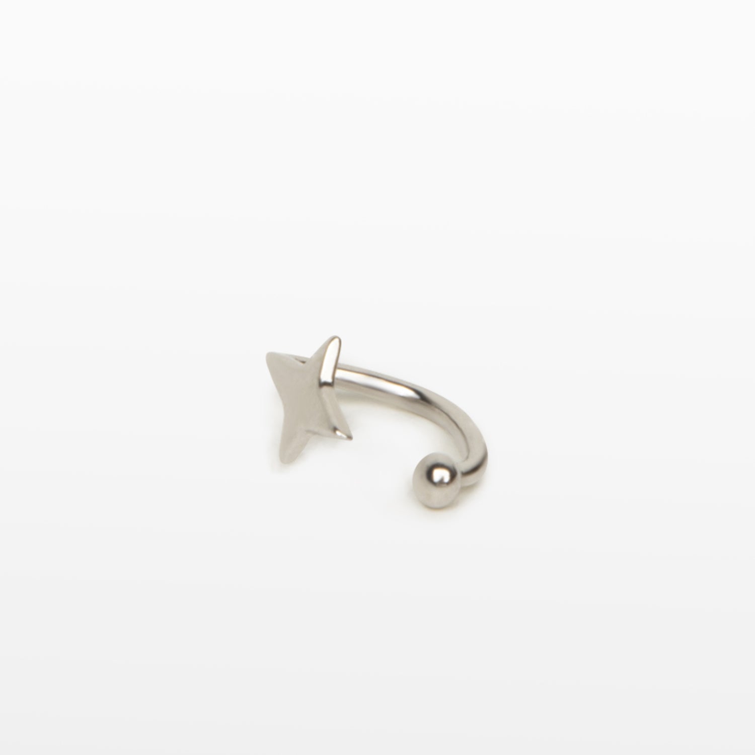 Image of the Castor Ear Cuff is designed for a range of ear types and holds securely in place for up to 24 hours. Featuring a silver plated copper construction with a 14mm length and 7mm width, the cuff can be adjusted to fit most ears by gently squeezing on the helix. Single item sold.
