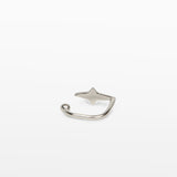 Image of the Castor Ear Cuff is designed for a range of ear types and holds securely in place for up to 24 hours. Featuring a silver plated copper construction with a 14mm length and 7mm width, the cuff can be adjusted to fit most ears by gently squeezing on the helix. Single item sold.