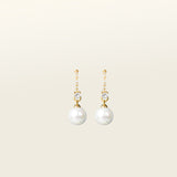 Claire Pearl Clip On Earrings in Gold