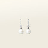 Claire Pearl Clip On Earrings in Silver