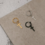 Cross Clip On Earrings
