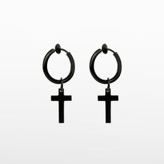 Cross Clip On Earrings