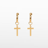 Cross Clip On Earrings