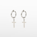 Cross Clip On Earrings