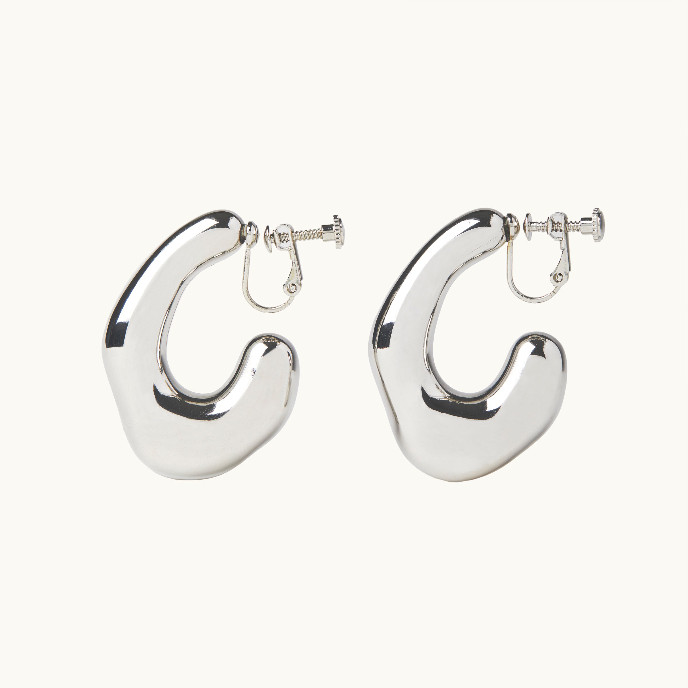 Curvy Hoop Clip On Earrings (Warehouse Sale)