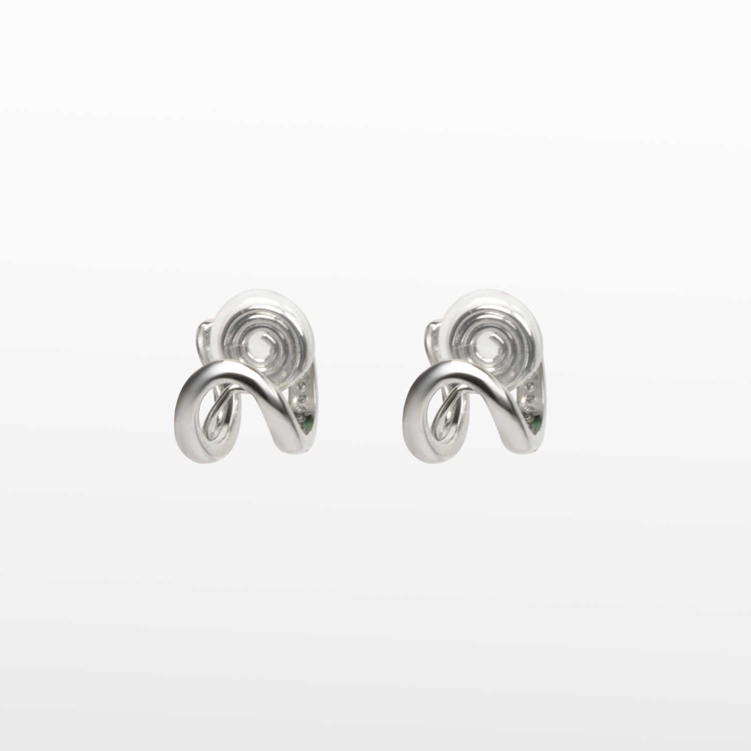 Image of the Double Hoop Pave Clip On Earrings in Silver feature a secure mosquito coil clip-on closure for most ear types. With an easy adjustable design, these earrings can be worn for 24 hours with a comfortable medium hold. Made of sterling silver plated copper with a Cubic Zirconia detail, these earrings are a great addition to any wardrobe.