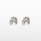 Double Hoop Pave Clip On Earrings in Silver