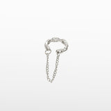 Double Chain Ear Cuff in Silver