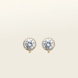 Harper Stud Clip On Earrings in Gold